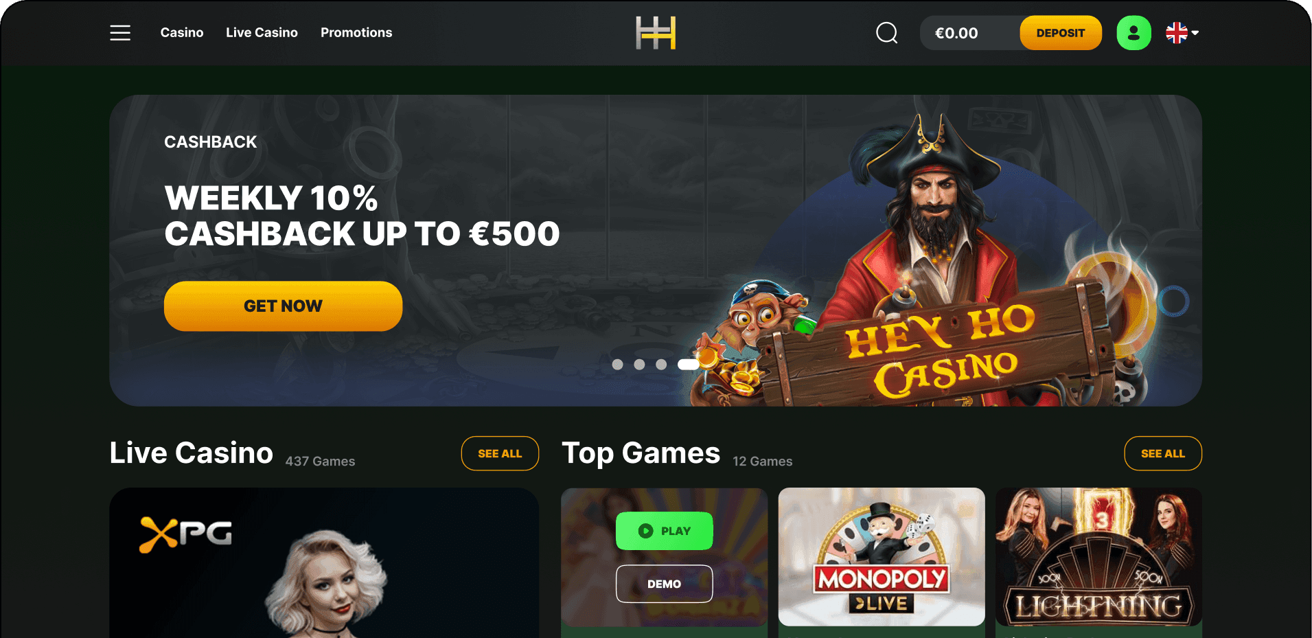 Casiaff partner dashboard preview showing earnings and statistics